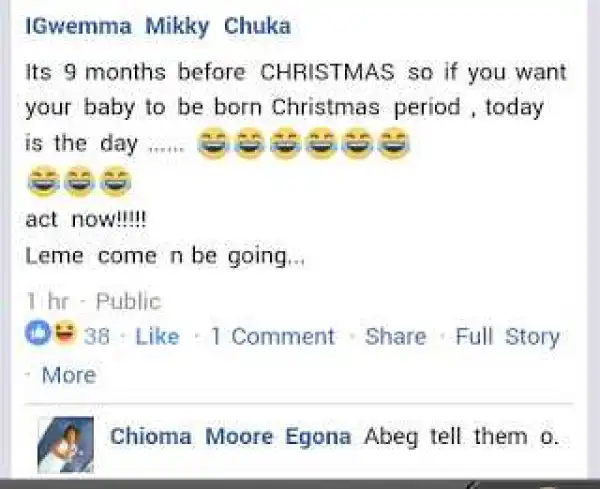 Hilarious Facebook Update Of The Day